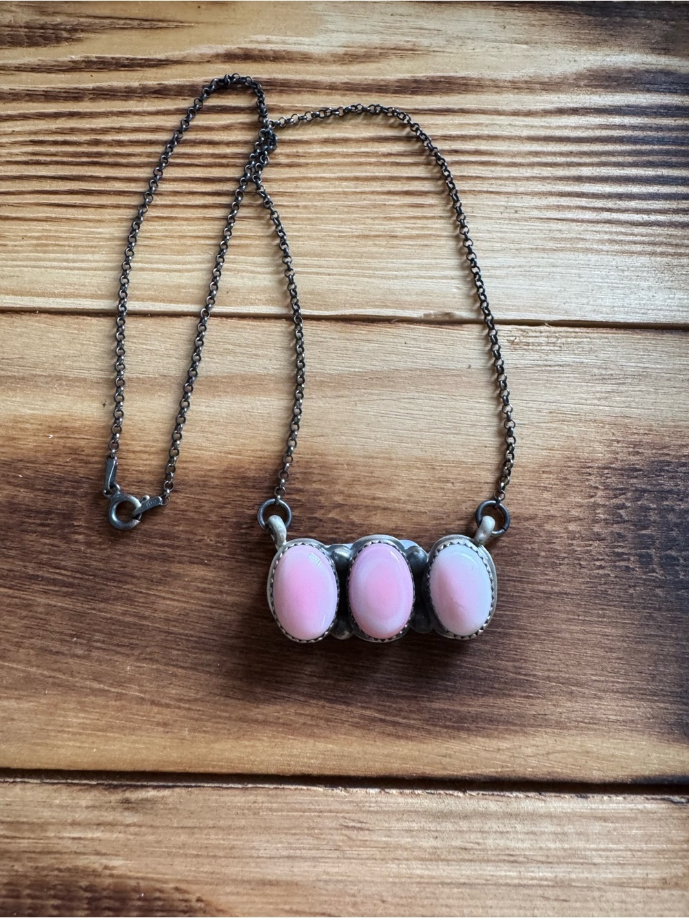 Jolene Begay Pink Conch Bar Necklace